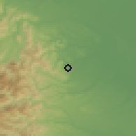 Shaded relief of the 55 km around Moroyama, drawn from the GMTED2010 grid