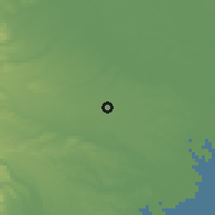 Shaded relief of the 55 km around Musashino, drawn from the GMTED2010 grid