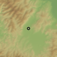 Shaded relief of the 54 km around Nagai, drawn from the GMTED2010 grid