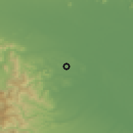 Shaded relief of the 55 km around Namegawa, drawn from the GMTED2010 grid