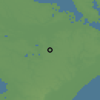 Shaded relief of the 55 km around Narita, drawn from the GMTED2010 grid