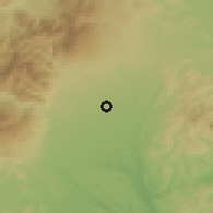 Shaded relief of the 54 km around Nasushiobara, drawn from the GMTED2010 grid