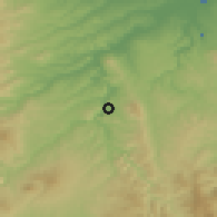 Shaded relief of the 53 km around Ninohe, drawn from the GMTED2010 grid