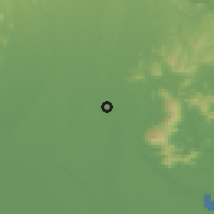 Shaded relief of the 54 km around Chikusei, drawn from the GMTED2010 grid