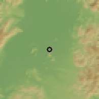 Shaded relief of the 55 km around Notogawa, drawn from the GMTED2010 grid