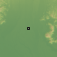 Shaded relief of the 54 km around Ogawa, drawn from the GMTED2010 grid