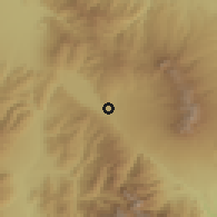 Shaded relief of the 55 km around Chino, drawn from the GMTED2010 grid