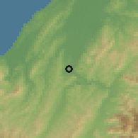 Shaded relief of the 54 km around Ojiya, drawn from the GMTED2010 grid