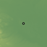 Shaded relief of the 55 km around Okegawa, drawn from the GMTED2010 grid