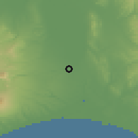 Shaded relief of the 52 km around Chitose, drawn from the GMTED2010 grid