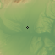 Shaded relief of the 52 km around Otofuke, drawn from the GMTED2010 grid