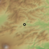 Shaded relief of the 55 km around Otsuki, drawn from the GMTED2010 grid