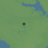 Shaded relief of the 55 km around Sakae, drawn from the GMTED2010 grid