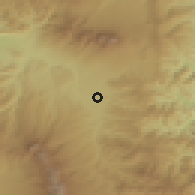 Shaded relief of the 55 km around Saku, drawn from the GMTED2010 grid
