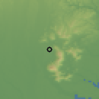 Shaded relief of the 54 km around Sakuragawa, drawn from the GMTED2010 grid