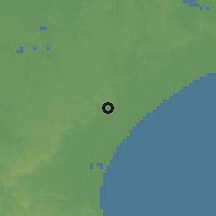 Shaded relief of the 55 km around Sambu, drawn from the GMTED2010 grid