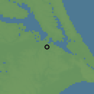 Shaded relief of the 55 km around Sawara, drawn from the GMTED2010 grid