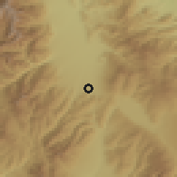 Shaded relief of the 55 km around Shiojiri, drawn from the GMTED2010 grid