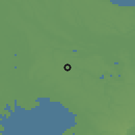 Shaded relief of the 55 km around Shiroi, drawn from the GMTED2010 grid