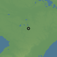 Shaded relief of the 55 km around Shisui, drawn from the GMTED2010 grid