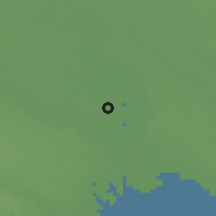 Shaded relief of the 55 km around Sōka, drawn from the GMTED2010 grid