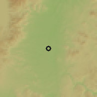 Shaded relief of the 54 km around Sukagawa, drawn from the GMTED2010 grid