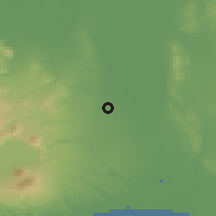Shaded relief of the 52 km around Eniwa, drawn from the GMTED2010 grid