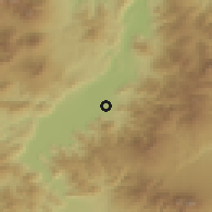 Shaded relief of the 54 km around Suzaka, drawn from the GMTED2010 grid