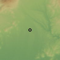 Shaded relief of the 54 km around Takanezawa, drawn from the GMTED2010 grid