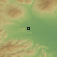 Shaded relief of the 54 km around Takasaki, drawn from the GMTED2010 grid