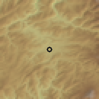 Shaded relief of the 55 km around Takayama, drawn from the GMTED2010 grid