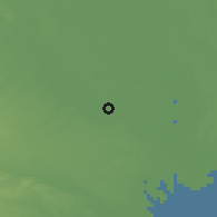 Shaded relief of the 55 km around Toda, drawn from the GMTED2010 grid