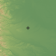 Shaded relief of the 55 km around Tokorozawa, drawn from the GMTED2010 grid