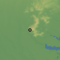 Shaded relief of the 55 km around Tsukuba, drawn from the GMTED2010 grid