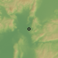 Shaded relief of the 55 km around Uji, drawn from the GMTED2010 grid