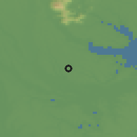 Shaded relief of the 55 km around Ushiku, drawn from the GMTED2010 grid