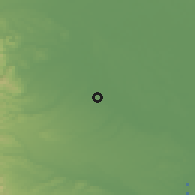Shaded relief of the 55 km around Fujimino, drawn from the GMTED2010 grid