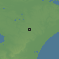 Shaded relief of the 55 km around Yachimata, drawn from the GMTED2010 grid