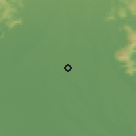 Shaded relief of the 55 km around Yachiyo, drawn from the GMTED2010 grid