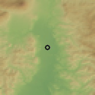 Shaded relief of the 53 km around Yahaba, drawn from the GMTED2010 grid
