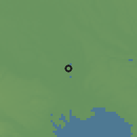 Shaded relief of the 55 km around Yashio, drawn from the GMTED2010 grid