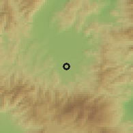 Shaded relief of the 54 km around Yonezawa, drawn from the GMTED2010 grid