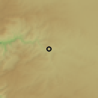 Shaded relief of the 56 km around ad̨-D̨ulayl, drawn from the GMTED2010 grid