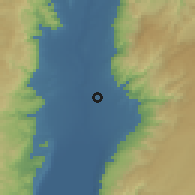Shaded relief of the 56 km around Suknat aš-Šūnah, drawn from the GMTED2010 grid