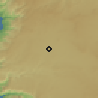 Shaded relief of the 56 km around al-Jīzah, drawn from the GMTED2010 grid