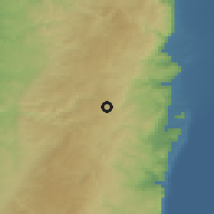 Shaded relief of the 56 km around al-'Abdaliyah, drawn from the GMTED2010 grid