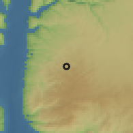 Shaded relief of the 56 km around al-Mazār aš-Šamāliyah, drawn from the GMTED2010 grid
