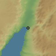 Shaded relief of the 56 km around al-'Aqabah, drawn from the GMTED2010 grid