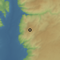Shaded relief of the 56 km around as-Salţ, drawn from the GMTED2010 grid