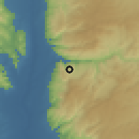 Shaded relief of the 56 km around aş-Şubayh̨ī, drawn from the GMTED2010 grid